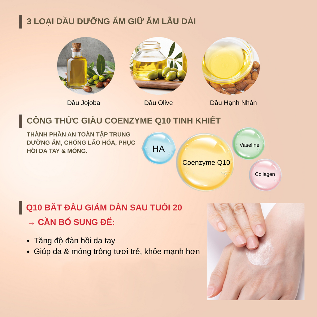 Kem Dưỡng Da Tay Kose Coen Rich Q10 Deep Moisture Cream 80g