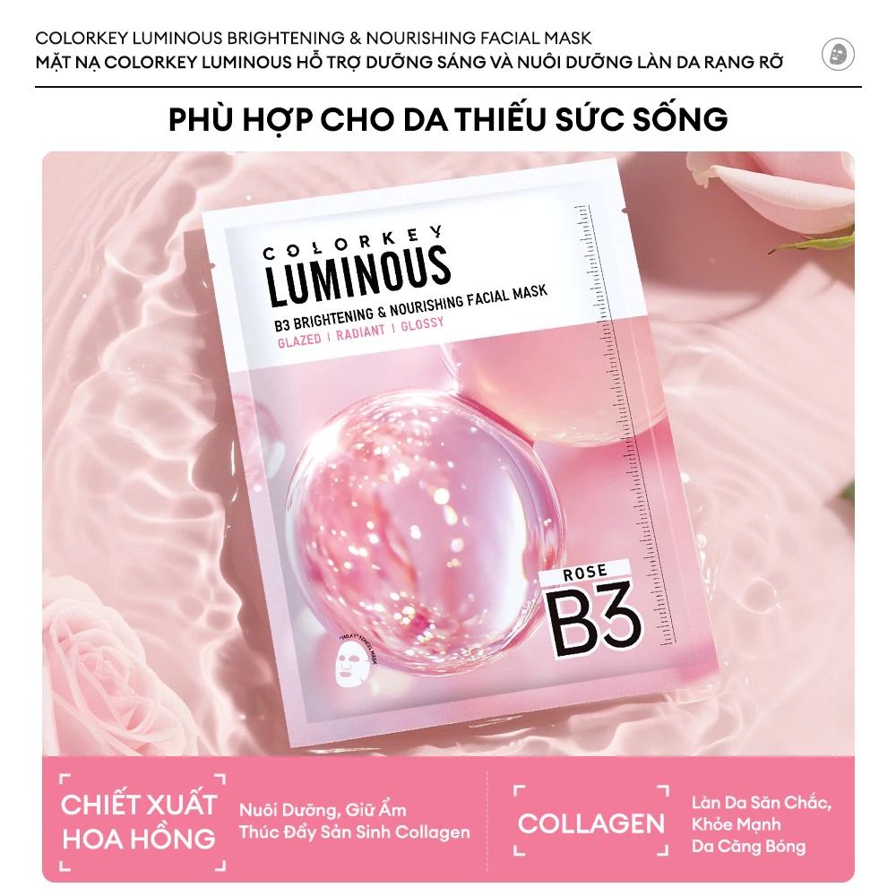 Mặt Nạ Dưỡng Da Colorkey Luminous B3 Facial Mask 30ml
