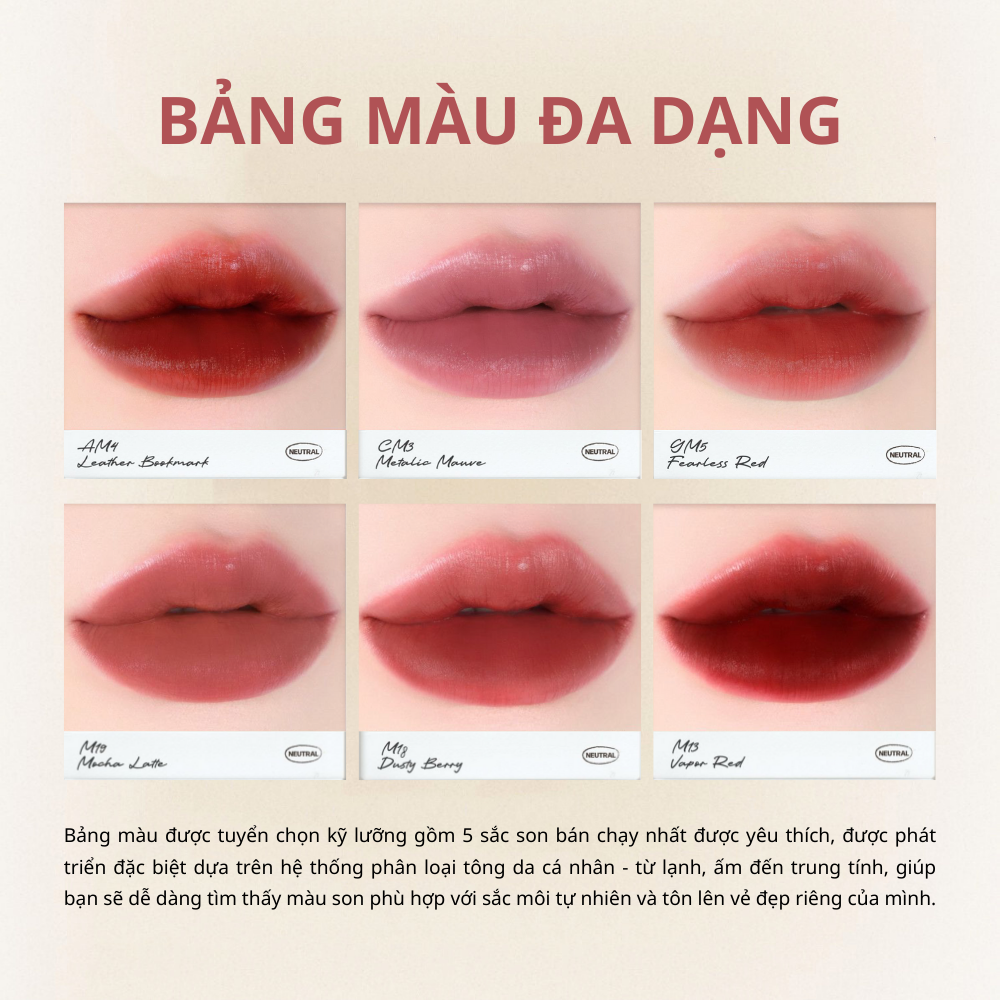 Son Kem Lì Merzy Puffer Mellow Tint 3.7g