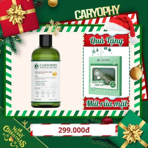 Nước Hoa Hồng Ngừa Mụn Kiềm Dầu Giảm Thâm Caryophy Portulaca Toner 300ml