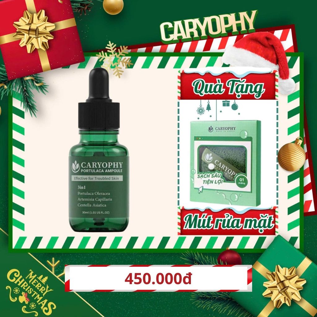 Tinh Chất Hỗ Trợ Giảm Mụn Thâm Mụn Caryophy Portulaca Ampoule 30ml