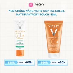 Kem Chống Nắng Kiềm Dầu Vichy SPF50+ Capital Soleil Mattifying 3in1 50ml