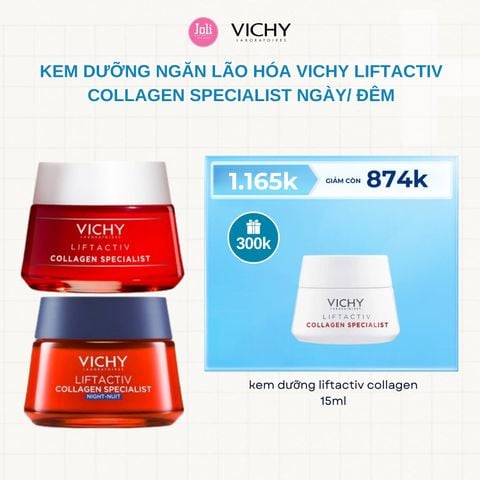 Kem Dưỡng Ngăn Lão Hóa ,Sáng Da, Mờ Thâm Nám Vichy Collagen Liftactiv Collagen Specialist 50ml