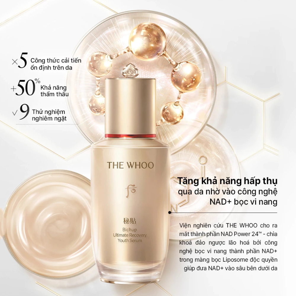 Bộ Dưỡng Da Ngừa Lão Hóa Chuyên Sâu The Whoo Bichup Ultimate Recovery NAD Discovery Set