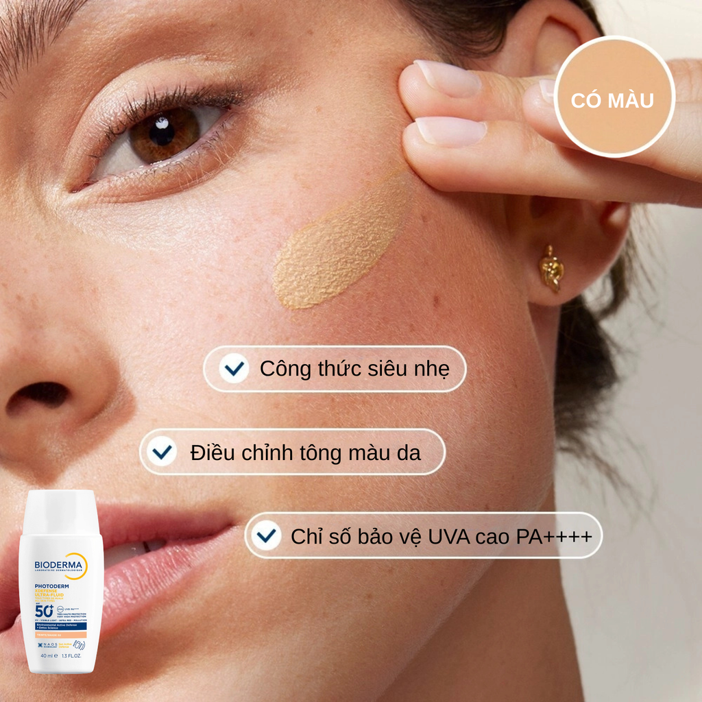 Kem Chống Nắng Cho Mọi Loại Da Bioderma Photoderm XDefense Ultra Fluid SPF50+ PA++++ 40ml