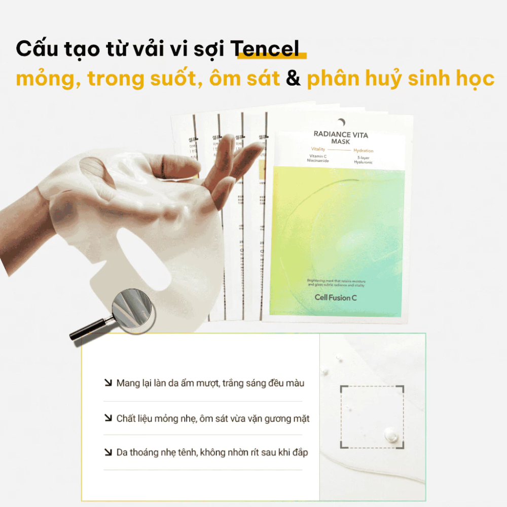 Mặt Nạ Dưỡng Ấm Dưỡng Sáng Da Cell Fusion C Radiance Vita Mask 25ml