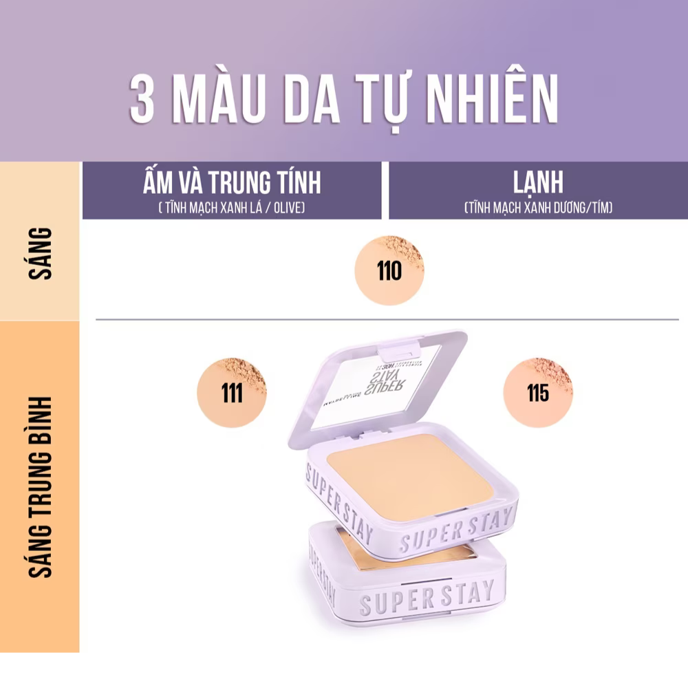 Phấn Phủ Dạng Nén Lâu Trôi Kiềm Dầu Maybelline Super Stay Up To 30H Flex Powder Foundation 9g