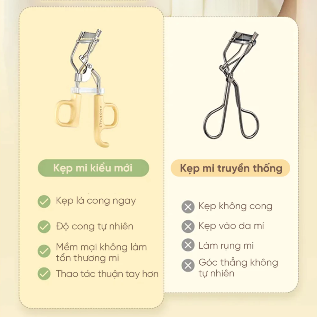 Kẹp Bấm Mi Có Đầu Chuốt Mi Amortals Curling Eyelash Curler