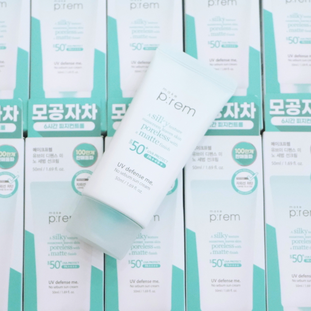 Kem Chống Nắng Nâng Tone Kiềm Dầu Make P:rem UV Defense Me No Sebum Sun Cream SPF50+ PA++++ 50ml