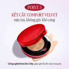 Phấn Nước Espoir Be Velvet Cover Cushion SPF42 PA++ 13g (Tặng Lõi Refill + Phấn Má Hồng Espoir Burry Cheek 4.7g)