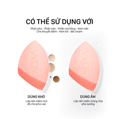 Bông Mút Vát Xéo Phủ Silicone Vacosi PH06 Pro-Crafted Makeup Blender