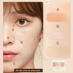Bảng Che Khuyết Điểm 3 Màu Judydoll Moisturizing 3-Color Concealer Palette 2.7g