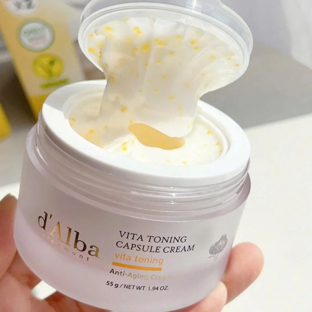 Kem Dưỡng Ẩm Trắng Da d'Alba Vita Toning Capsule Cream 55g