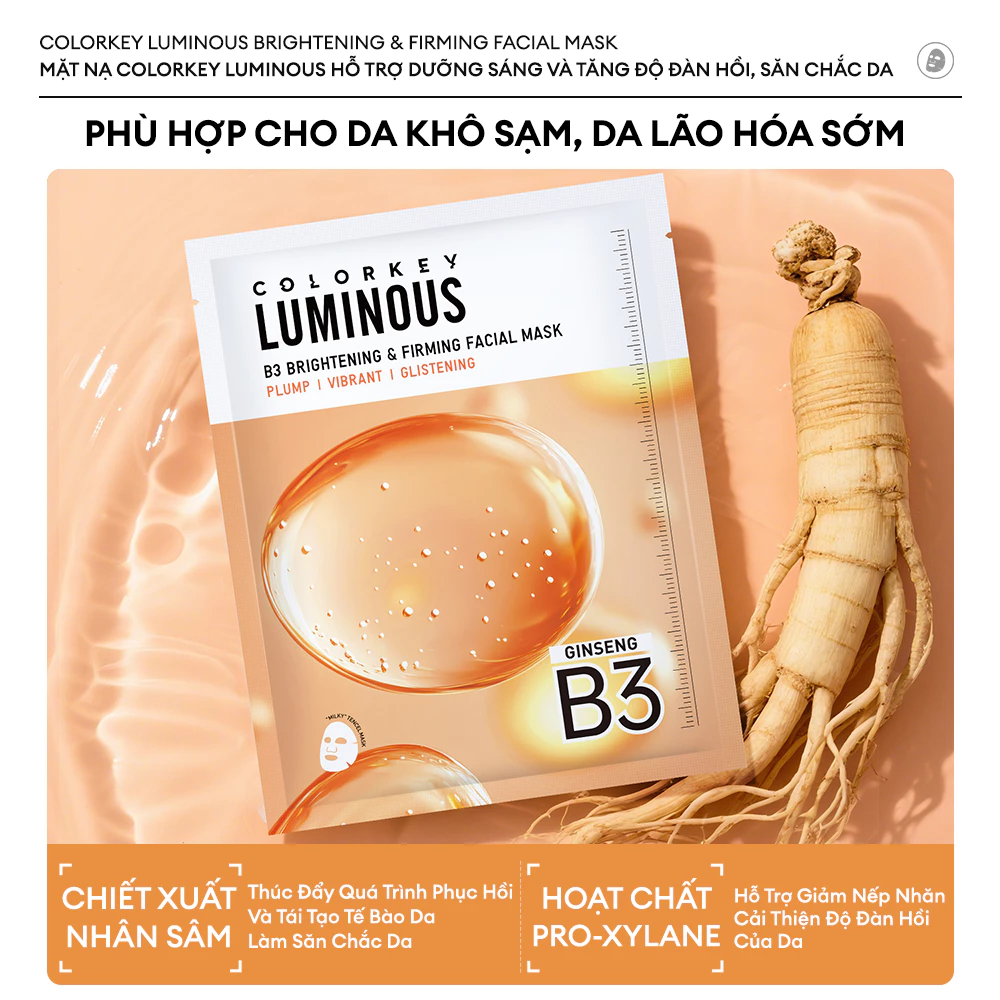 Mặt Nạ Dưỡng Da Colorkey Luminous B3 Facial Mask 30ml
