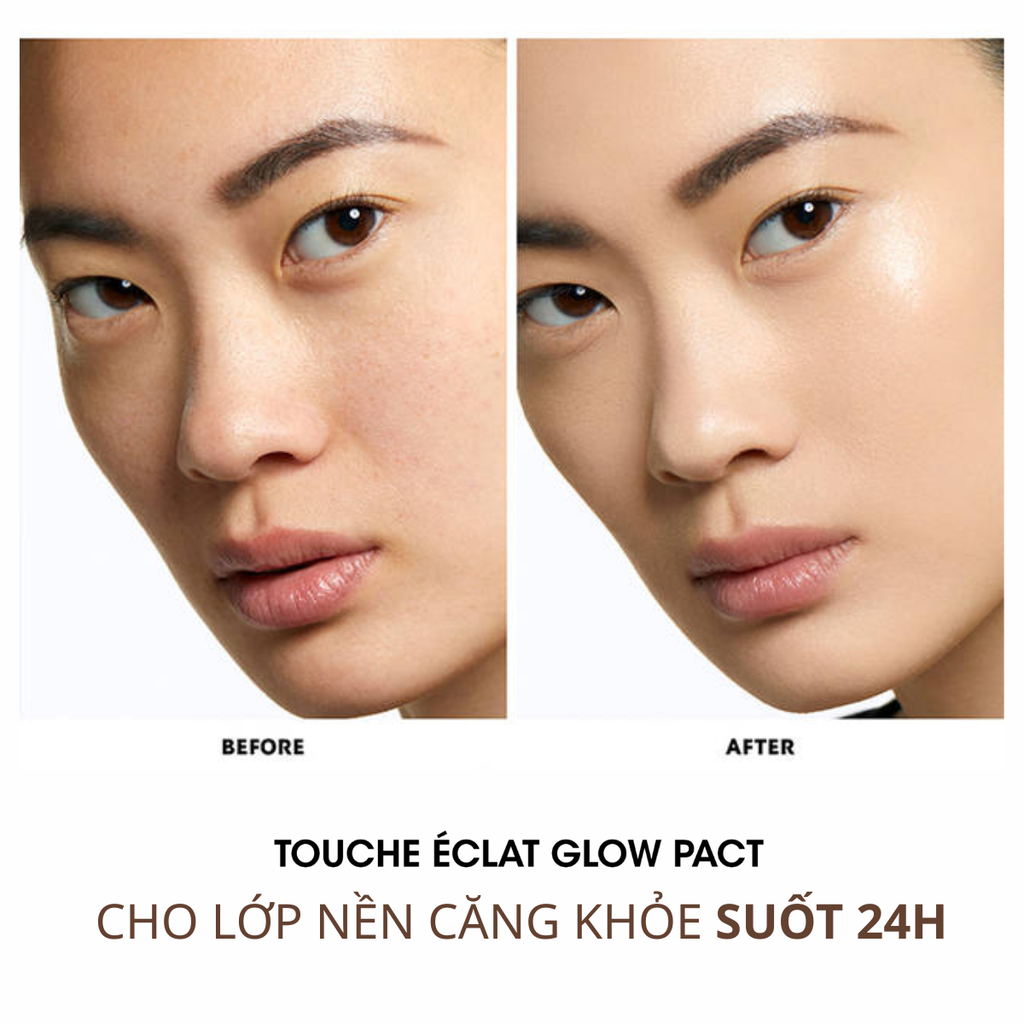 Phấn Nước YSL Touche Eclat Glow-Pact Cushion High Cover Mesh Foundation Collector SPF23 PA++ 12g