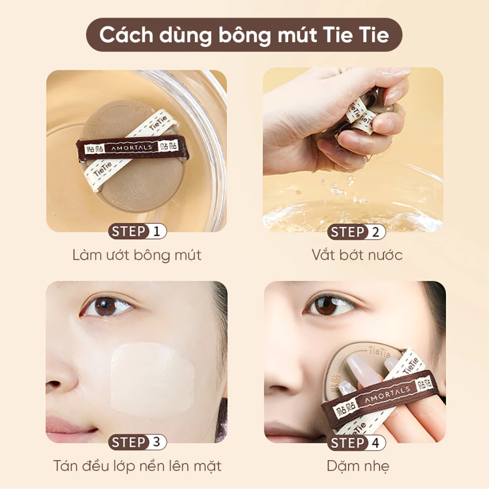 Bộ 2 Bông Mút Sao Song Tử Amortals Twin Star Powder Puff Set