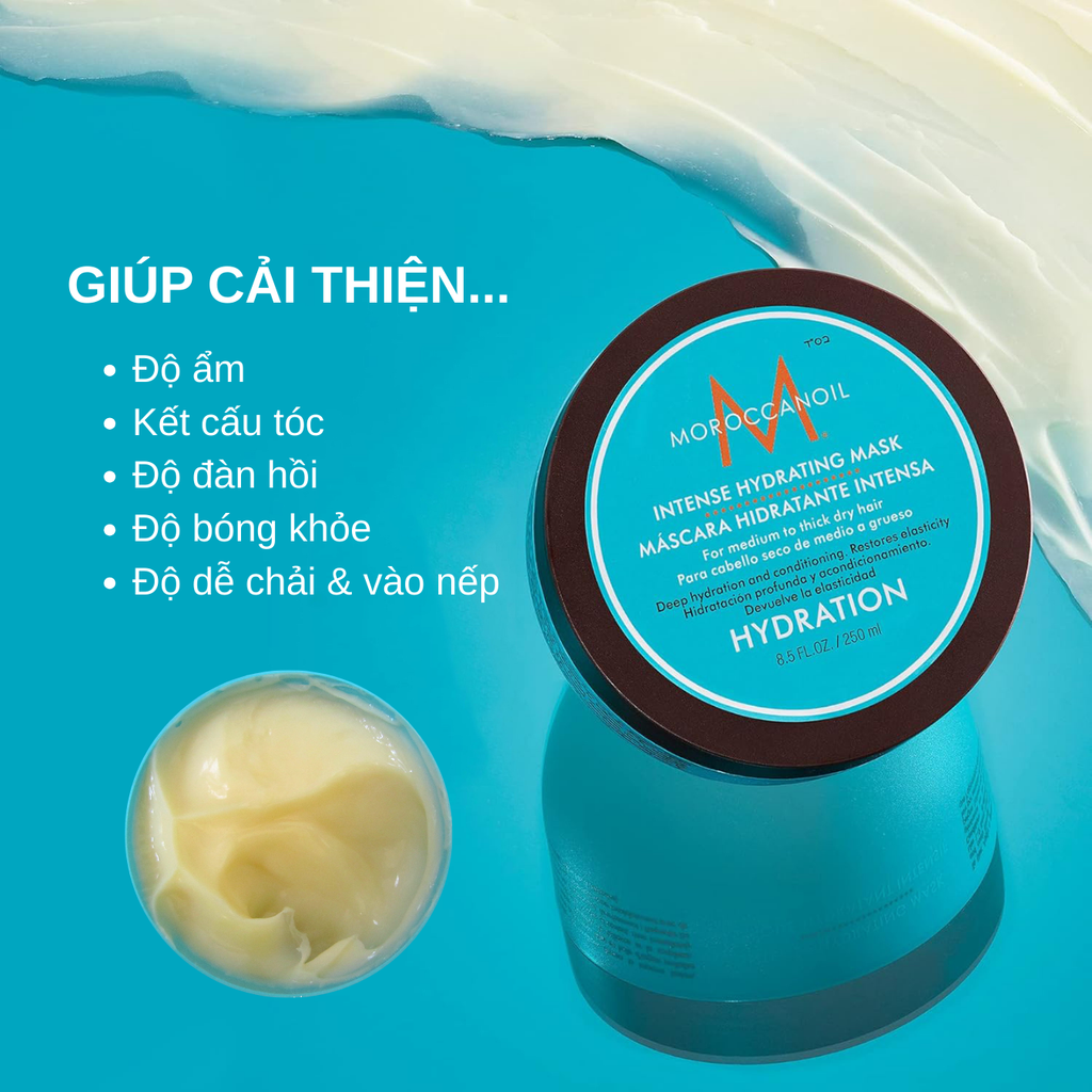 Kem Ủ Tóc Dưỡng Ẩm Sâu Moroccanoil Intense Hydrating Mask 250ml