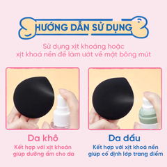 Bộ Bông Mút Tán Kem Nền Dạng Lỏng Amortals Huggy Powder Puff Set