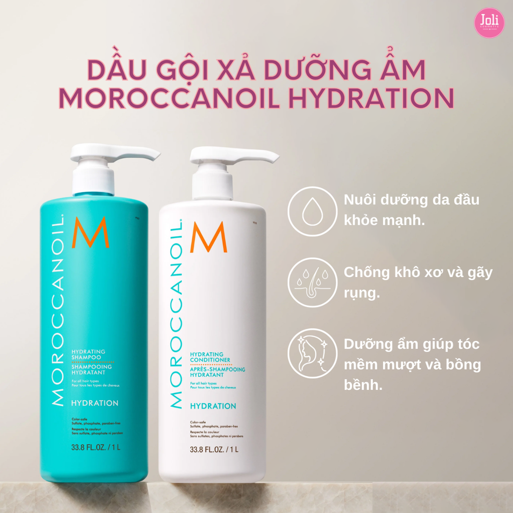 Set Tinh Dầu Dưỡng Tóc Moroccanoil Treatment 100ml + tặng kèm gội xả mini và túi đựng mỹ phẩm