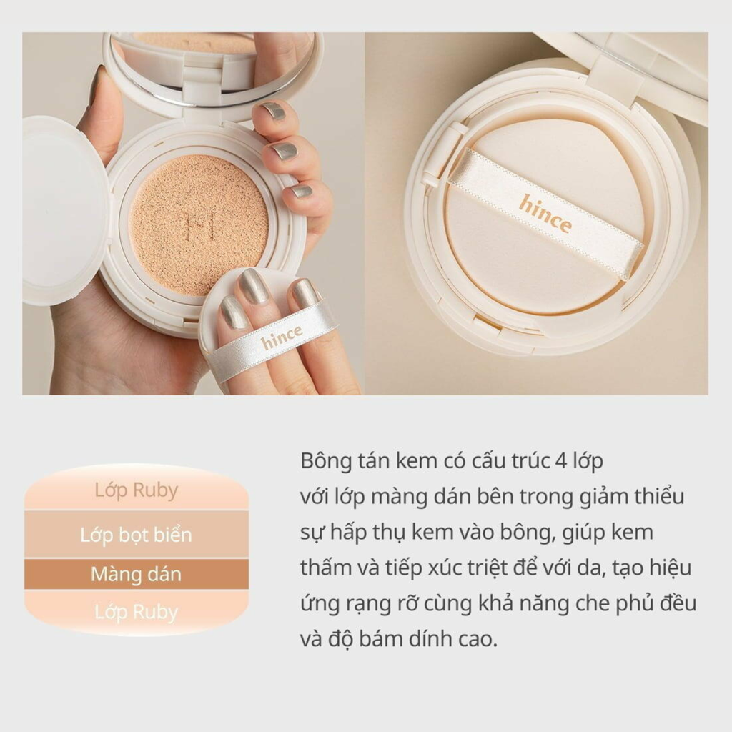 Phấn Nước Hince Second Skin Glow Cushion 12g