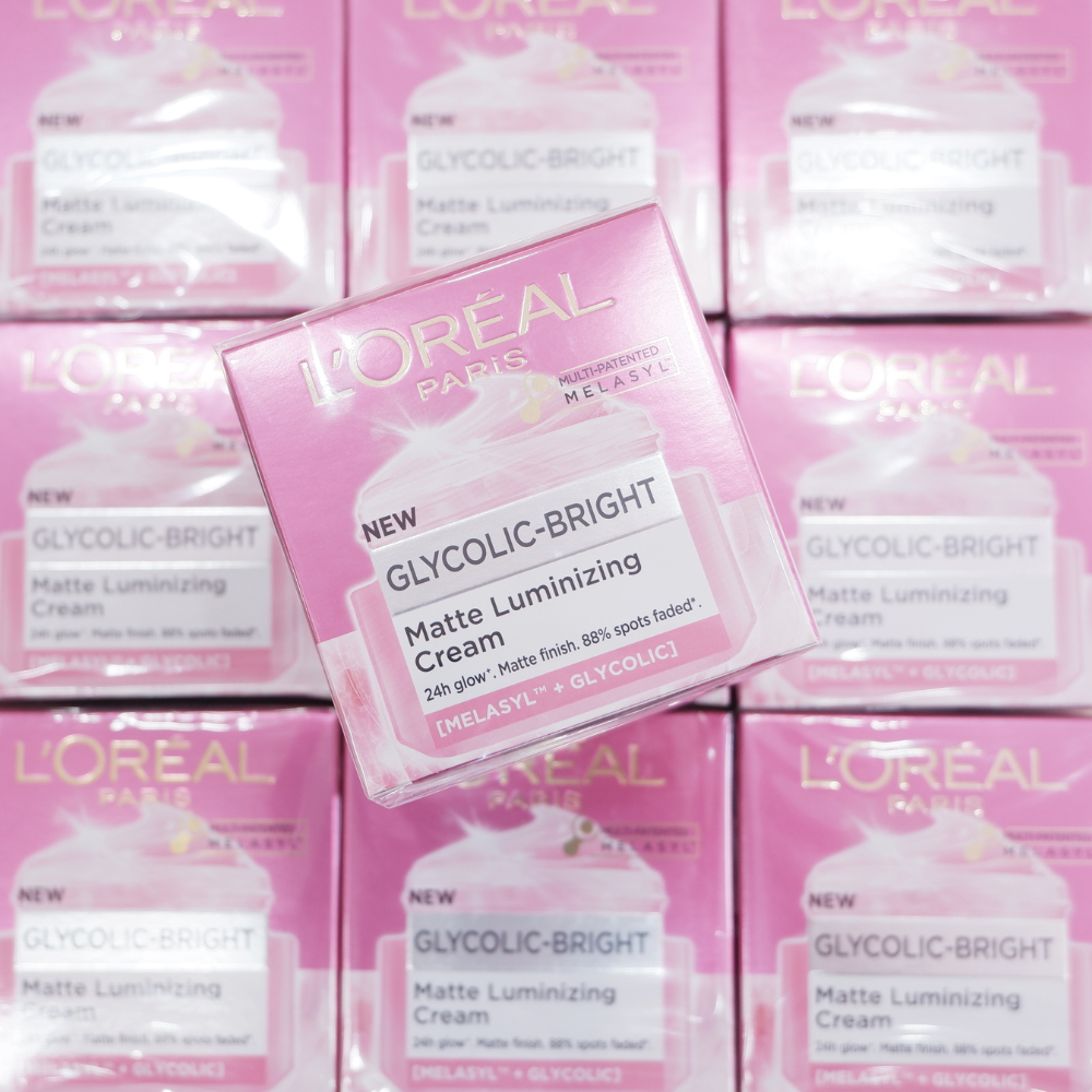Kem Dưỡng Sáng Da Mờ Thâm Mụn & Nám Loreal Glycolic-Bright Matte Luminizing Cream 30ml