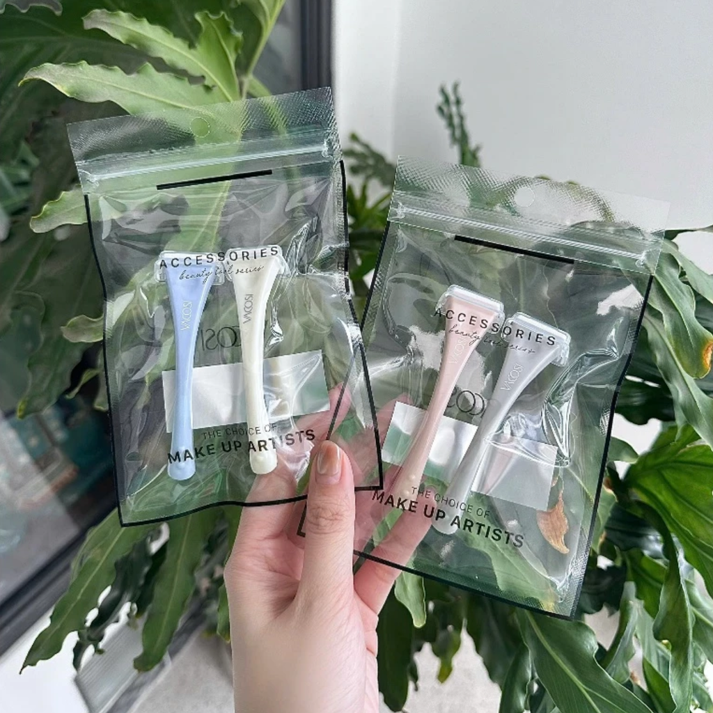 Set 2 Cây Dao Cạo Nữ Chuyên Dụng Trắng Xanh Vacosi DC16-01 Lady Razor Kit Beach
