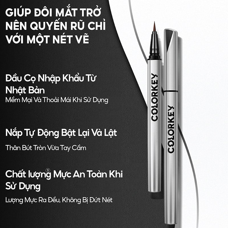Bút Kẻ Mắt Chống Nước Lâu Trôi Colorkey Floating Color Liquid Eyeliner 0.5ml