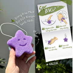 Bông Rửa Mặt Sợi Bột Konjac Vacosi BN02 Mild Facial Cleansing Sponge - Star