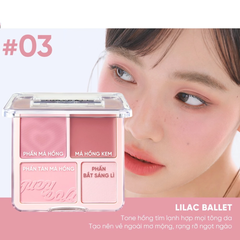 Phấn Má Hồng & Bắt Sáng Judydoll Blush & Highlight Palette 9g