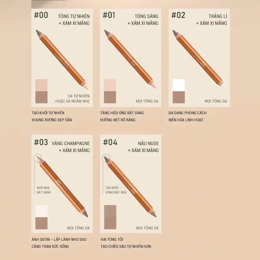Bút Tạo Khối Và Bắt Sáng 2 Đầu Out Of Office Contour & Highlight Duo Pencil