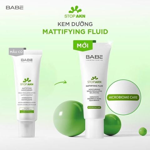Kem Dưỡng Ẩm Kiềm Dầu Giảm Mụn Laboratorios Babe Stop AKN Mattifying Fluid 50ml