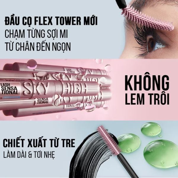 Mascara Chuốt Mi Maybelline Lash Sensational Sky High Mascara 6ml