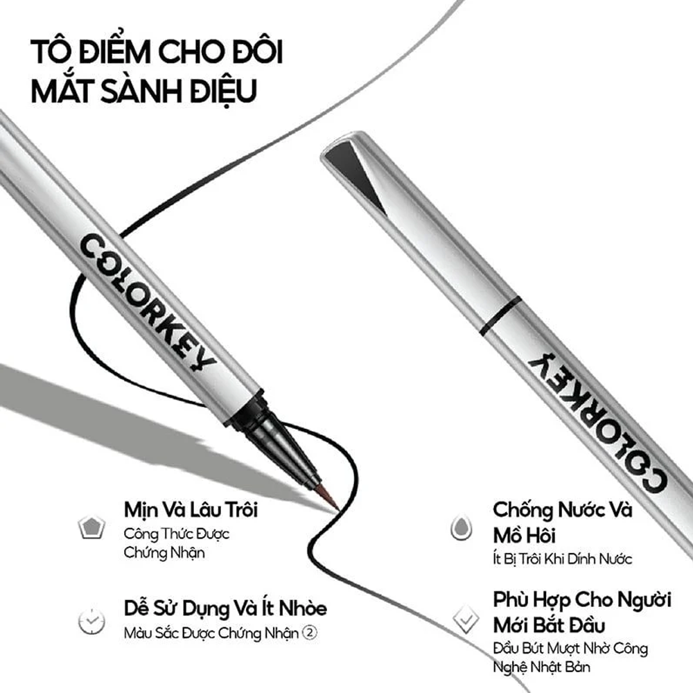 Bút Kẻ Mắt Chống Nước Lâu Trôi Colorkey Floating Color Liquid Eyeliner 0.5ml