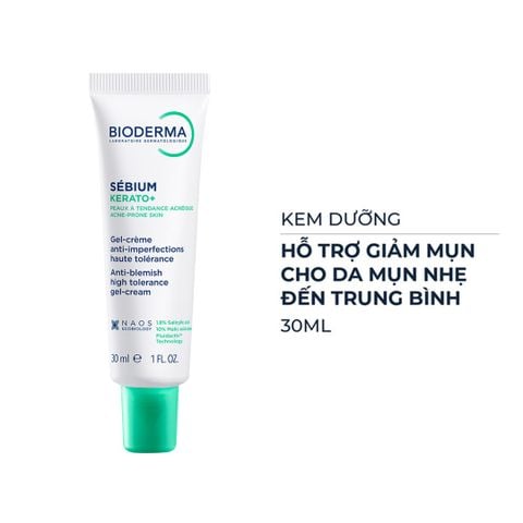 Kem Dưỡng Giảm Mụn Và Thâm Mụn Bioderma Sébium Kerato+ 30ml