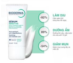 Kem Dưỡng Ẩm Cho Da Mụn Nhạy Cảm Bioderma Sébium Sensitive 30ml