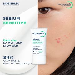 Kem Dưỡng Ẩm Cho Da Mụn Nhạy Cảm Bioderma Sébium Sensitive 30ml