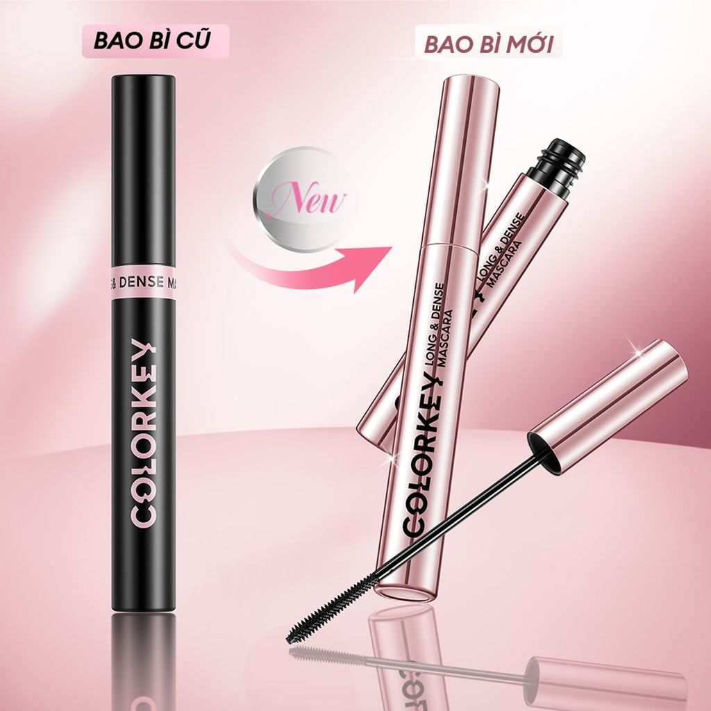 Mascara Giúp Mi Dài Và Tơi Mi Colorkey Long & Dense Mascara 4.5g