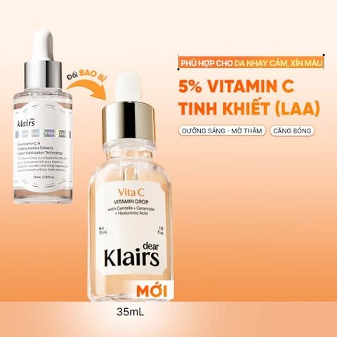 Tinh Chất Dưỡng Sáng Da Mờ Thâm Klairs Vitamin C Vitamin Drop 35ml