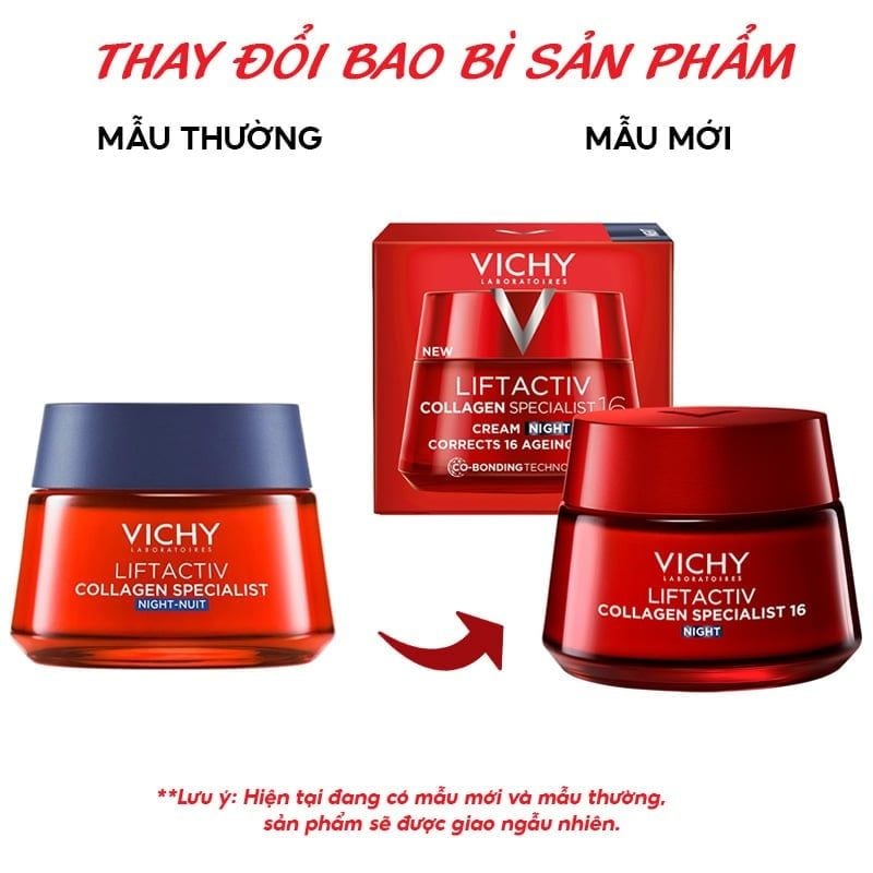 Kem Dưỡng Ngăn Lão Hóa ,Sáng Da, Mờ Thâm Nám Vichy Collagen Liftactiv Collagen Specialist 50ml