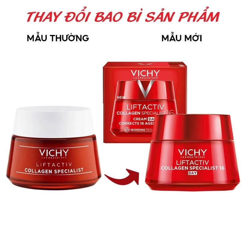 Kem Dưỡng Ngăn Lão Hóa ,Sáng Da, Mờ Thâm Nám Vichy Collagen Liftactiv Collagen Specialist 50ml