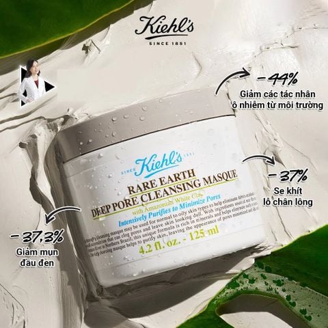 Mặt Nạ Đất Sét Làm Sạch Sâu Se Khít Lỗ Chân Lông Kiehl’s Rare Earth Deep Pore Cleansing Masque