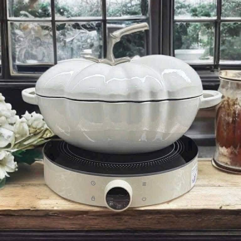 Nồi gang cà chua phủ men gốm 26cm