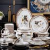 Bộ Tô Chén Đĩa New Jersey Sứ Xương Cao Cấp Sang Trọng Phong Cách Châu Âu