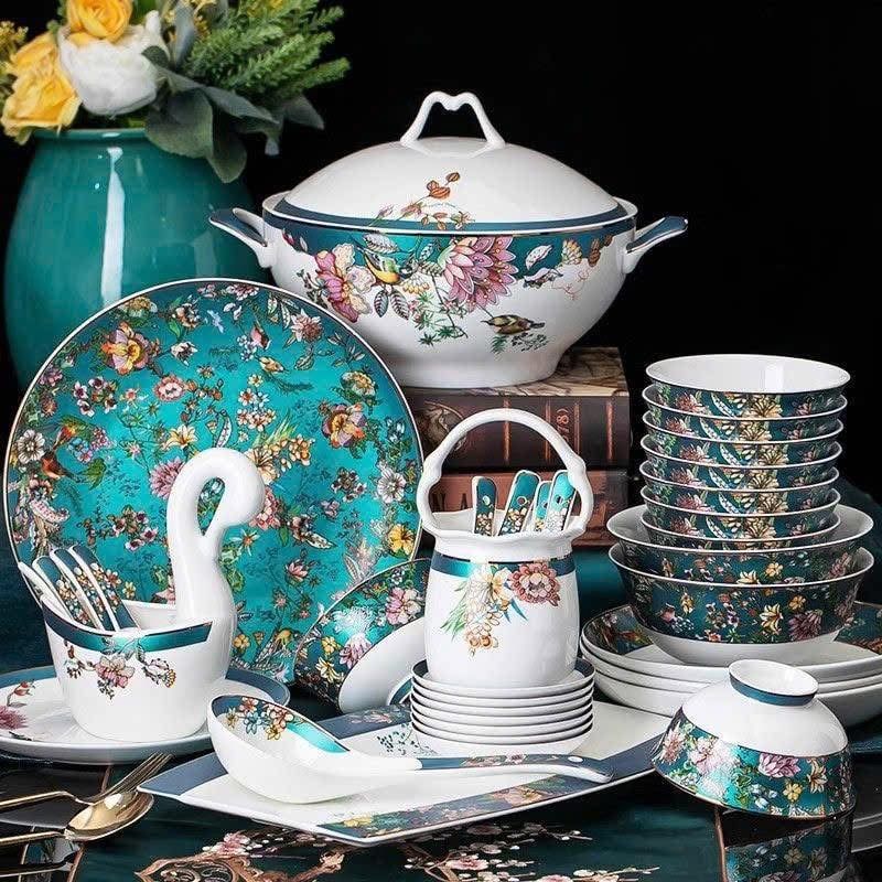Bộ bát đĩa sứ xương 60 món