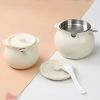Hũ đựng mỡ bằng sứ chịu nhiệt độ cao