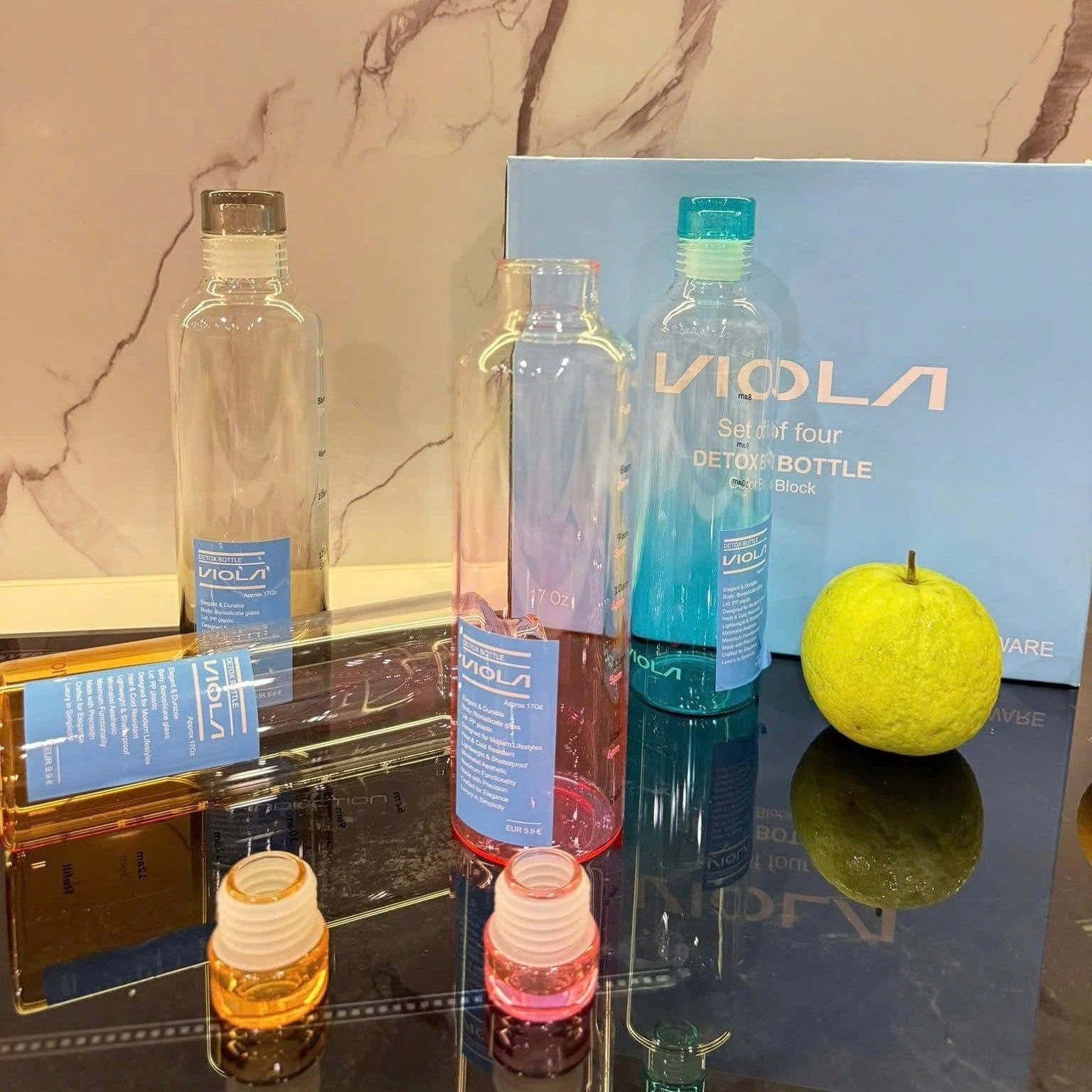 Set 4 bình đựng nước detox 500ml