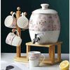 Set bình 4 cốc kèm kệ gỗ