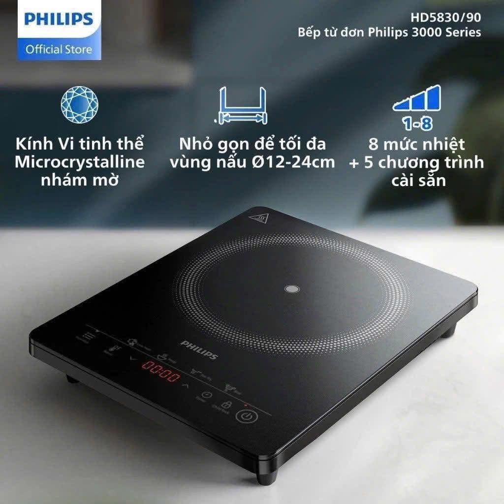 Bếp từ đơn Philips HD5830/90 2000W