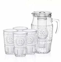 Bình thuỷ tinh Detox có lõi kèm 4 cốc made in Italy