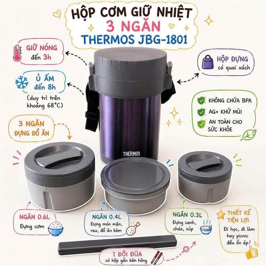 Cặp lồng giữ nhiệt Themos Japan